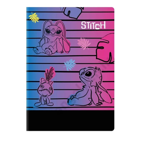 Füzet A/5 60 lapos vonalas Disney Black Stitch  91668