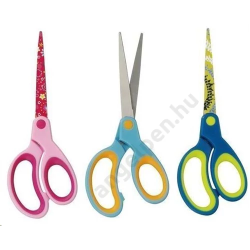 Herlitz design iskolai olló, hegyes, 17 cm, jobbkezes