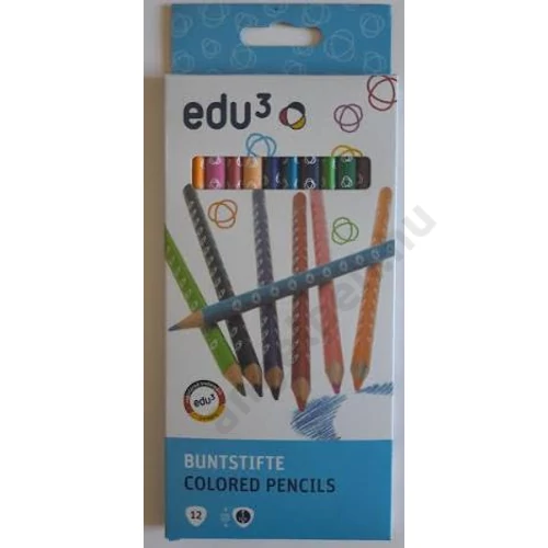 Színes ceruza 12-es háromszögletű  pöttyös design