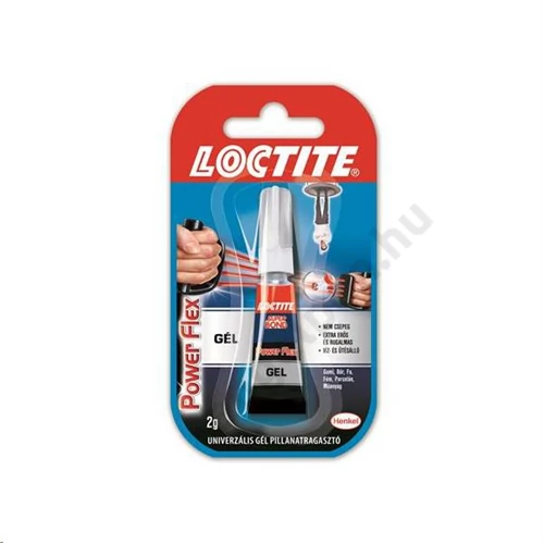 Pillanatragasztó gél, 2 g, HENKEL "Loctite Super Bond Power Flex Gél"