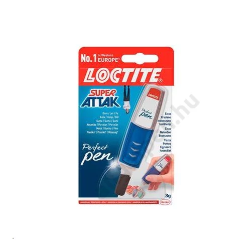 Pillanatragasztó, 3 g, HENKEL "Loctite Super Attak Perfect Pen"