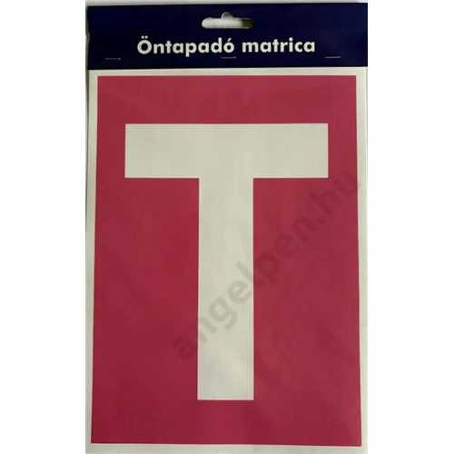 Figyelmeztető tábla T betű öntapadós Zátonyi
