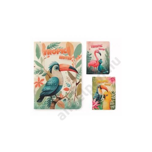 Füzet GIPTA Tropic Notes A/4 karton borítással 60 lapos vonalas 7376