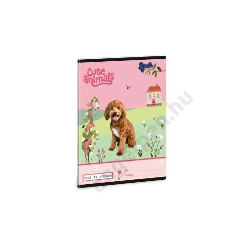 Füzet ARS UNA A/5 12-32 3.o. vonalas Cute animals Doggie 5458 (25)
