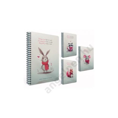 Spirálfüzet GIPTA You Book 17x24cm keményfedeles 120 lapos vonalas 7207