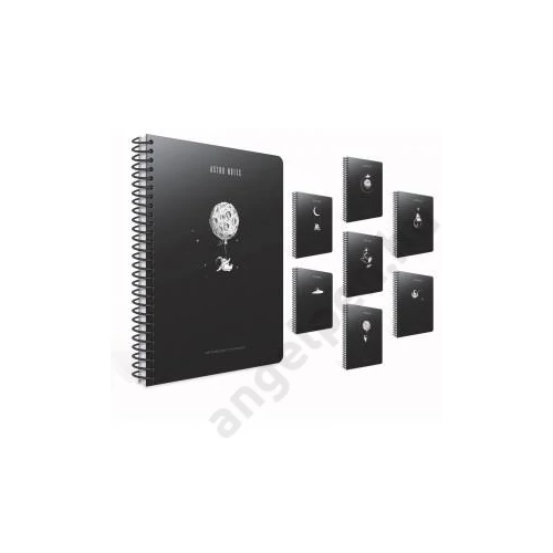 Spirálfüzet GIPTA Astro Notes A/6 kemény borítással 80 lapos kockás 6089