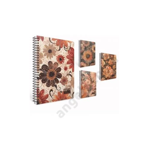 Spirálfüzet GIPTA Brown Book 17x24 cm karton borítással 100 lapos vonalas 7435