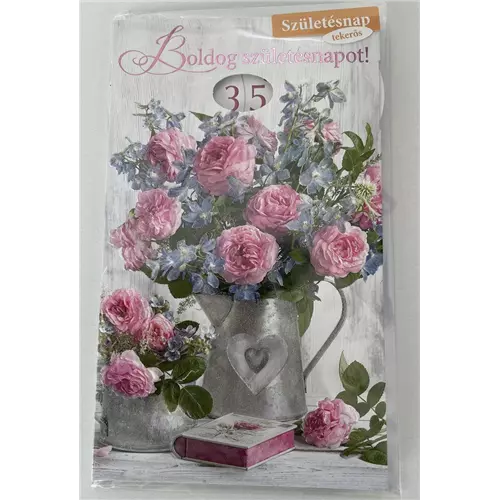 Képeslap ARGUS 7-es születésnap tekerős rózsák