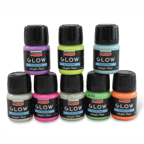 GLOW sötétben világító akrilfesték 30 ml lila