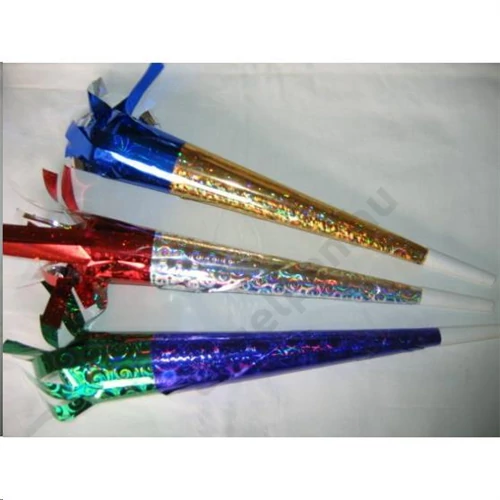 Trombita papír 30cm ÖBLÖS, HOLOGRAMOS