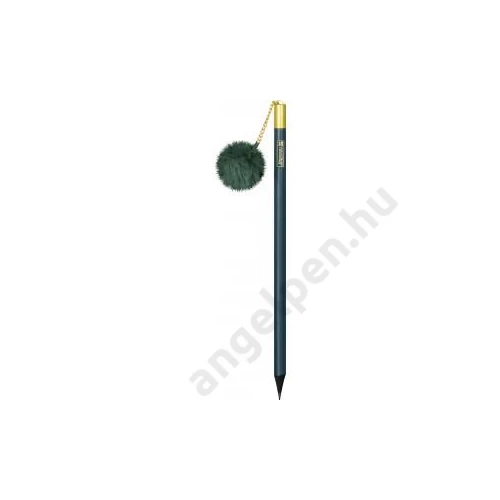 Grafit ceruza BRUNNEN kerek fekete fa, zöld pomponnal a végén "Pompom" 025 (24db/disp) 102732939