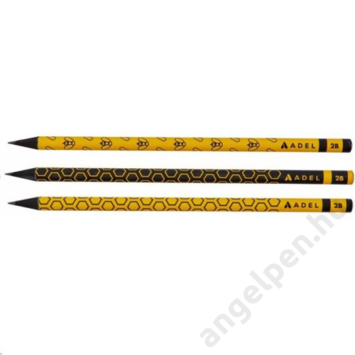 Grafit ceruza ADEL kerek fekete fa Bee (méhek) 2B  1130-160