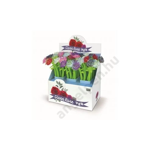 Golyóstoll LEBEZ Flexi Glass Roses /36db/displ/ 81884