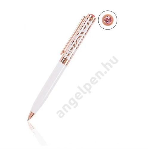 Golyóstoll Tribal rózsaszín csigamintás 1rózsaszín Swarovski kristály kővel R60330
