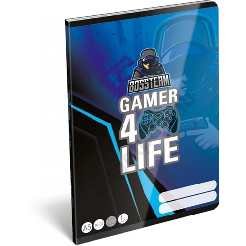 FÜZET, TŰZÖTT A/5 FSC, 1.O., GAMER, 4LIFE 