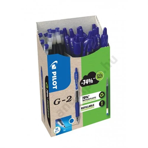 Zselés toll PILOT BL-G2 -7 Greenpack (12db kék toll+ 12db kék betét ingyen!!)