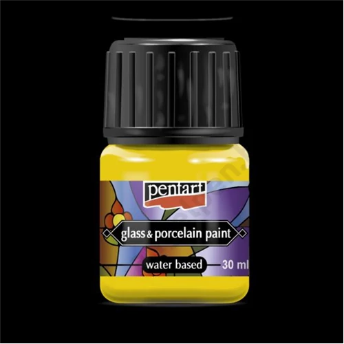 Üveg és porcelánfesték 30 ml sárga