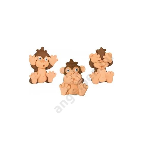 Radír BRUNNEN (3,5x5 cm) " Funny Monkeys " majmok 3 féle (18db/displ.) 1027415