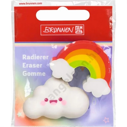 Radír BRUNNEN Rainbow (szivárvány, felhő)  4 x 2,5cm (36db/doboz)  1029887222