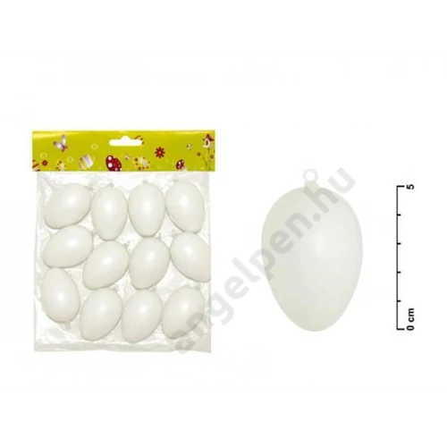 Tojások műanyag fehér 6cm 12db S32085 WHITE