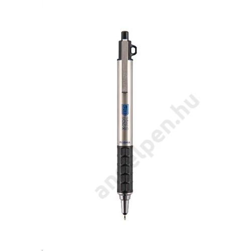 Golyóstoll -X-701 fémtestű-0,7 mm ezüst/kék ZEBRA 12 db/doboz