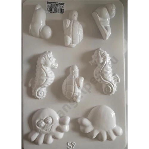 Gipszkiöntő forma, normál - 3D Tengeri állatok