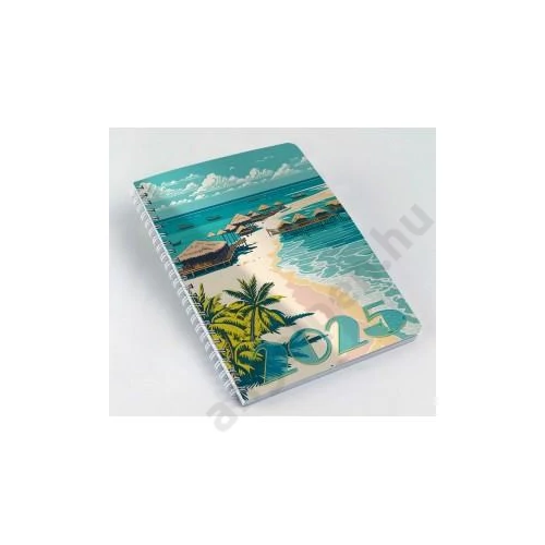 Heti agenda spirálozott REALSYSTEM A/5 2025 beach 57