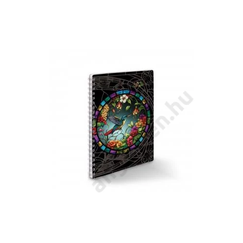 Heti agenda spirálozott REALSYSTEM A/5 2026 kolibri 57