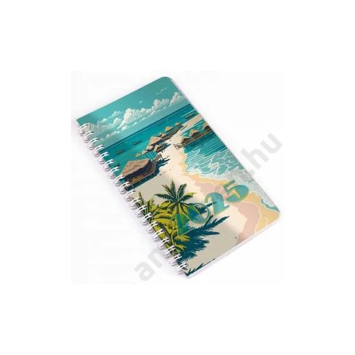 Heti agenda spirálozott REALSYSTEM zseb 95x171mm 2025 beach 57