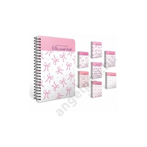 Spirálfüzet GIPTA Pink Book 17x24 cm karton borítással 100 lapos vonalas 8492
