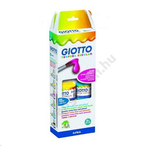 Tempera Giotto tégelyes 25 ml 6 szín