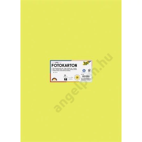 Dekorkarton, 2 oldalas, 50x70 cm, 300 g, 10 lap, FOLIA, lime
