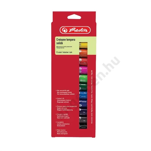 Herlitz tempera stick/12 szín 10g