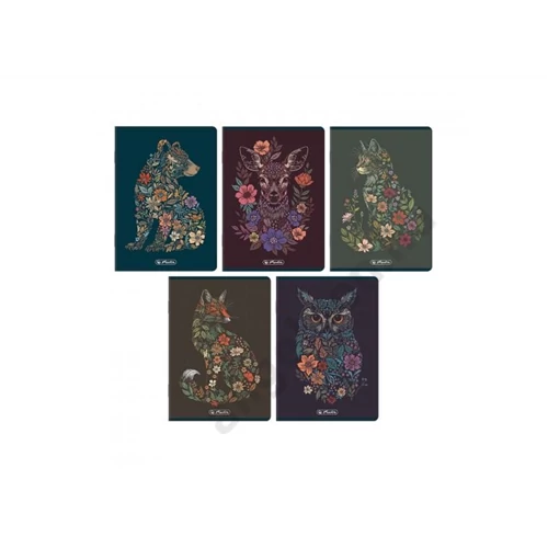 Herlitz füzet Florimals A5/60 lap kockás, soft touch fóliával