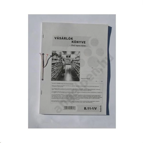 Vásárlók könyve 25x2 B.11-1/V/ÚJ