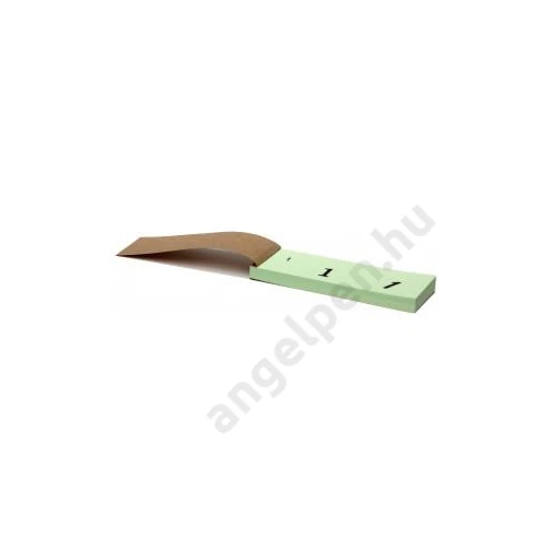 Ellenőrző sorszámtömb tombola pasztell zöld D2