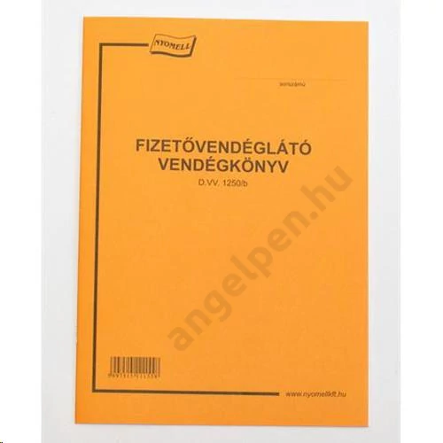 Fizetővendéglátó vendégkönyv B/5 D.V.V.1250/B