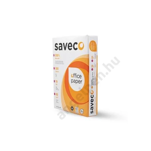 Másolópapír A4, 80g, újrahasznosított ISO 70 fehérségű Saveco Orange Label 500ív/csomag