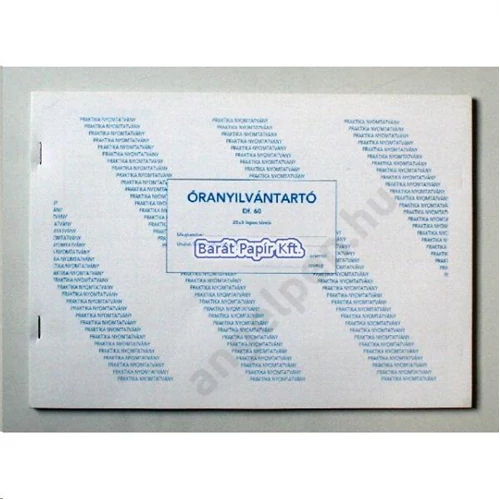 Óranyilvántartó DF.60.