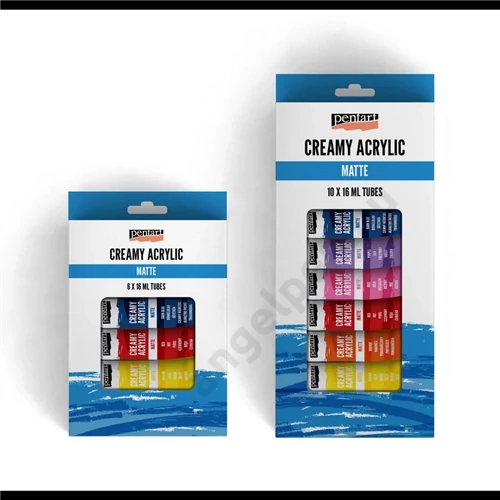 Krémes akrilfesték matt szett 10 szín x 16 ml / tubus