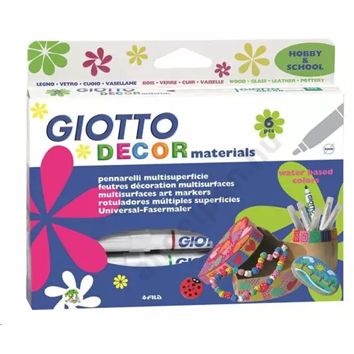 Filckészlet 12-es Giotto Decor sokféle anyagra