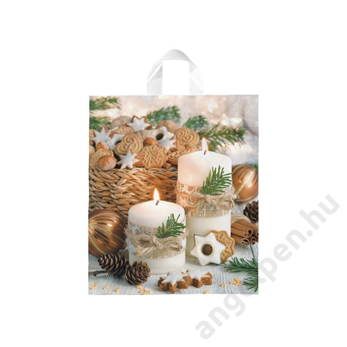 Karácsonyi szalagfüles táska minta6 39x46x8 