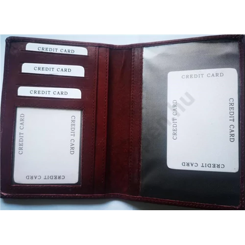 BŐR okmánytartó bordó 5535
