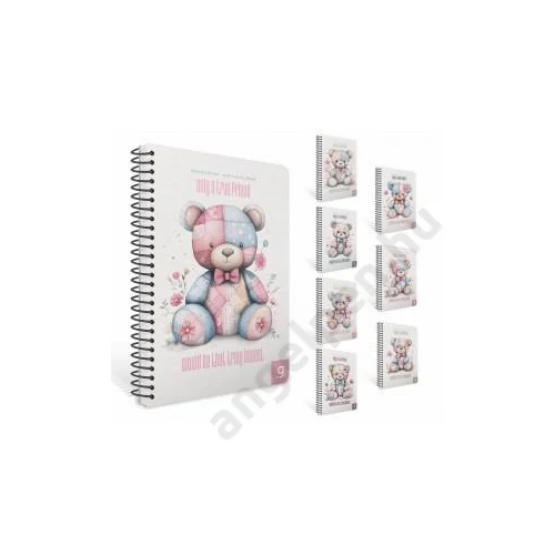 Spirálfüzet GIPTA Friend Book 17x24 cm karton borítással 80 lapos kockás 8441