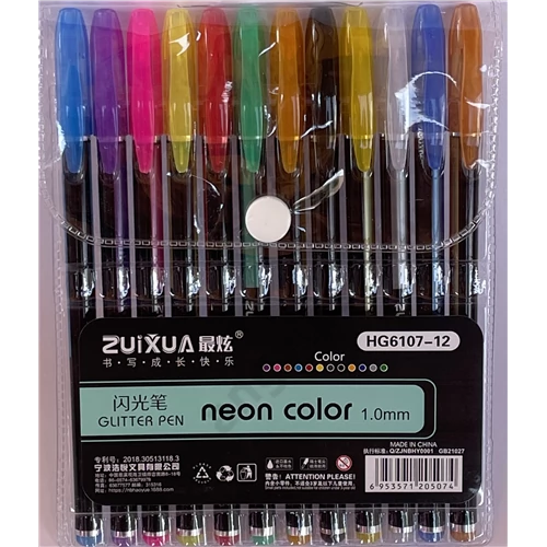 Zseléstoll készlet GLITTERES 12 db-os HG6107-12