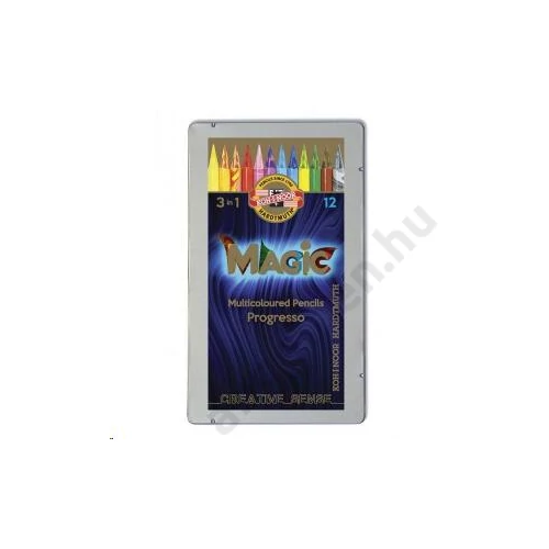 KOH-I-NOOR 8772 PROGRESSO/12 MAGIC FAMENTES SZÍNES VARÁZSCERUZA HENGERES (7.6MM)