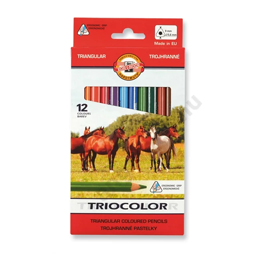 KOH-I-NOOR 3142 SZÍNES CERUZA/12 MEDVE VASTAG TRIOCOLOR 9MM