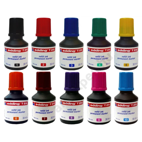 EDDING T25 TINTA (PERMANENT MARKERHEZ) FEKETE 25 ML