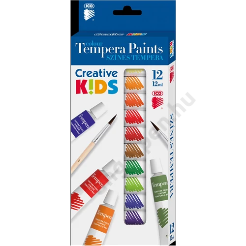 ICO CREATIVE KIDS TEMPERA/12 TUBUSOS SZÍNES 12 ML/TUBUS