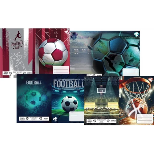 Füzetborító A/5 betétes 4x5 db/csomag T-Creativ "Sports"